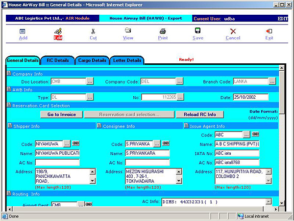 Air - House Bill Maintenance
